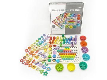 shumee Lesena večnamenska logična igrača za učenje štetja, barv, oblik, razvrščanja