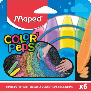 shumee MAPED Colorpeps kreda za pločnike, 6 barv