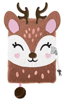 shumee DNEVNIK Z ŽEBRANJO 3D WŁOCHACZ A5 96K DEER