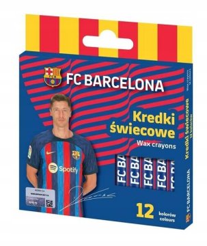 shumee OKROGLE SVEČNE BARVICE FC BARCELONA 12 BARV 3428