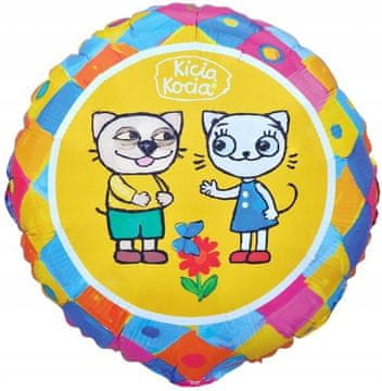 GoDan KICIA KOCIA Folija Balon Kocia i Pacek Bajka Kitten Birthday Party 45cm