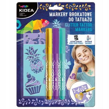 shumee KIDEA 8668 MARKERJI ZA TETOVAŽO S ŠABLONAMI