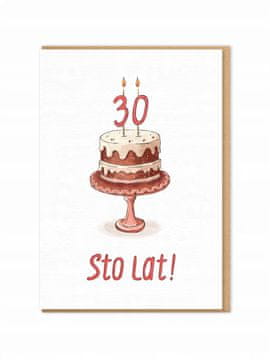 shumee TORTA 100 LET Voščilnica za 30. rojstni dan 9214