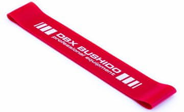 shumee DBX Bushido Power Band Mini - gumijasti vadbeni trakovi za vaje gibljivosti - rdeči 15-22 kg