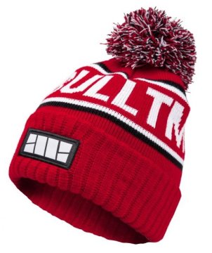 shumee Zimska kapa Pit Bull z ušesi Bubble Felton Red