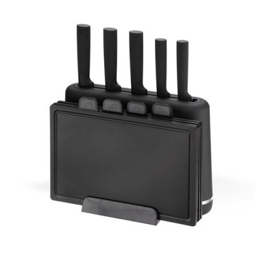 shumee Elegantni komplet nožev in deske 2 v 1 na stojalu | Maestro MR-1412-BLACK