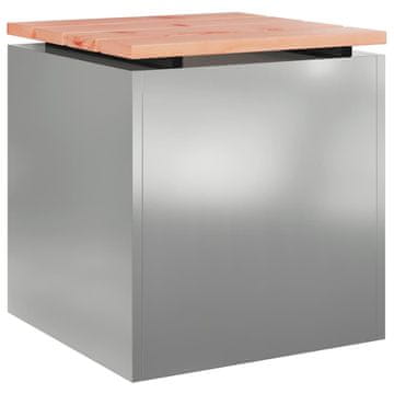 Vidaxl Vrtna klop srebrna 40 x 40 x 43 cm Pocinkano jeklo