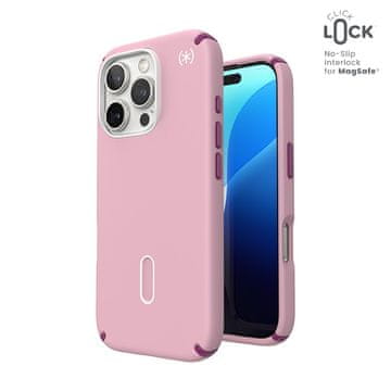 Speck Ovitek Speck Presidio2 Pro ClickLock & MagSafe - iPhone 16 Pro (roza/bordo vijolična/bela)