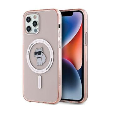 Karl Lagerfeld Ovitek Karl Lagerfeld IML Choupette MagSafe - iPhone 12 / iPhone 12 Pro (roza)