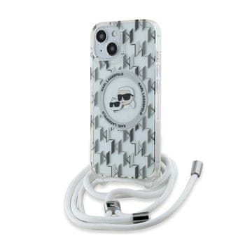Karl Lagerfeld Ovitek Karl Lagerfeld IML Crossbody Monogram Karl & Choupette Head MagSafe - iPhone 15 / 14 / 13 (prozoren)