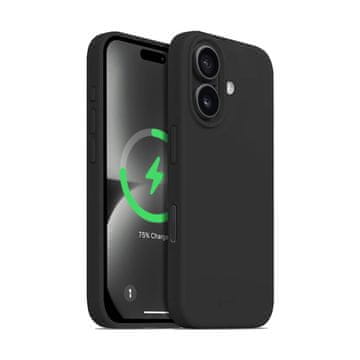 Crong Crong Color Cover Magnetic - ovitek MagSafe za iPhone 16 (črn)