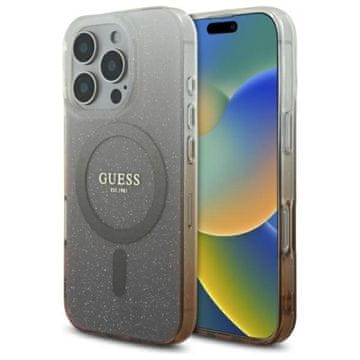 Guess Ovitek Guess IML Glitter Gradient MagSafe za iPhone 16 Pro (rjav)