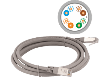 shumee Patch kabel F/UTP kat 5e PVC 10,0 m siv ALANTEC