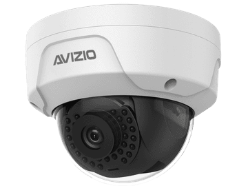 shumee Mini kupolasta IP kamera, 2 Mpx, 2,8 mm, IK10 proti vandalizmu, fiksni objektiv AVIZIO