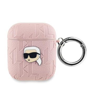 shumee Karl Lagerfeld Monogram Karl Head - etui za AirPods 1/2 generacije (roza)