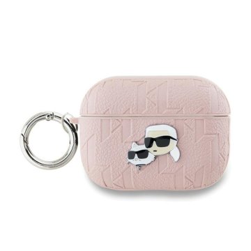 shumee Karl Lagerfeld Monogram Karl & Choupette Head - ovitek za AirPods Pro 2 (roza)
