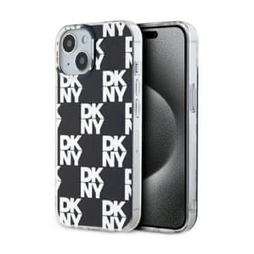 DKNY DKNY IML karo enobarvni vzorec - ovitek za iPhone 15 / 14 / 13 (črn)
