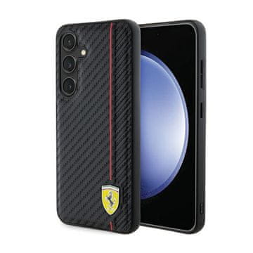 Ferrari Ovitek Ferrari Carbon Printed Line - ovitek za Samsung Galaxy S24+ (črn)
