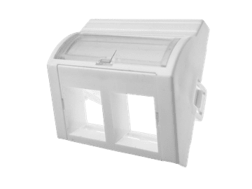 shumee Adapter 45x45 2xRJ45 (konveksni kotni) ALANTEC