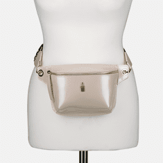 shumee IDA - Bež usnjena torbica za okoli pasu
