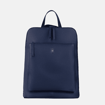 shumee VINCI - Temno moder usnjen nahrbtnik