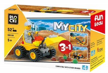 shumee Klocki Blocki - Magnet za bager MyCity 3v1 52 kosov