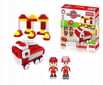 shumee AKCIJA Velike fleksibilne kocke v obliki ježa GASILSKA ZVEZDA 75 kosov.