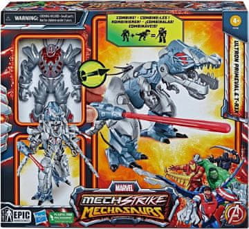 MARVEL FIGURA Marvel Mech Strike Mechasaurs Ultron Primeval + T-R3X