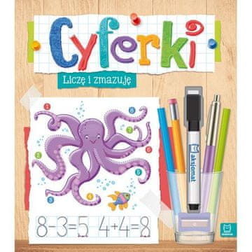 shumee Številke Štejem in brišem - knjiga z markerjem