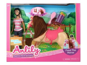 shumee Punčka Anlily s konjem in dodatki