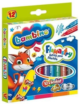 St.Majewski Bleščeči markerji 12 barv bambino 8634