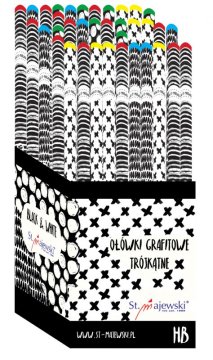 shumee TRIKOTNI SVINČNIK HB (72) ČRNO-BELI 2452