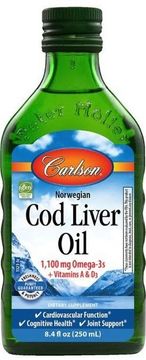 shumee Carlson Labs norveško olje iz jeter trske 1100 mg brez okusa 250 ml.