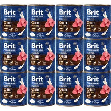 shumee Brit Premium By Nature govedina in drobljenci 12 x 800 g