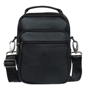 shumee VerMari Flinta moška usnjena torba črna