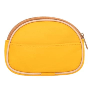 shumee Majhna usnjena torbica Leathercraft rumene barve