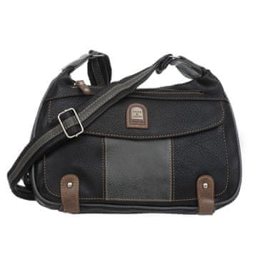 shumee Ženska torba čez ramo Charm&Shape srednje velikosti, črne barve