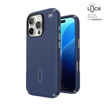 Speck Ovitek Speck Presidio2 Pro ClickLock & MagSafe - iPhone 16 Pro (obalno modra / prašno siva / bela)