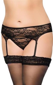 shumee Podvezni pas 3316 - Plus Size - črn XL