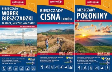 shumee Bieszczadsko gorovje - komplet 3 zemljevidov