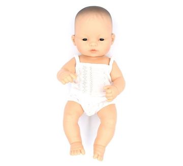 shumee Miniland Baby Azijska punčka 32 cm + obleka