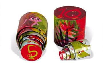 shumee Piramidni stolp 10 kock Čarobno drevo, Janod