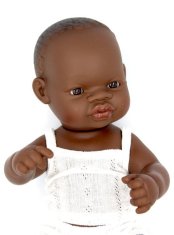 shumee Miniland punčka afriške deklice 32 cm + obleka