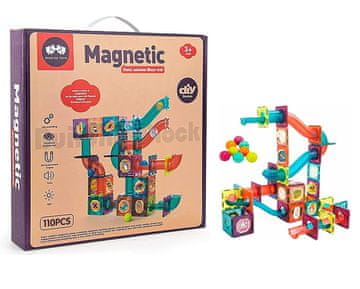 shumee Magnetni marmorni tekaški bloki 110 kosov