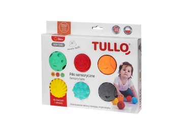 shumee TULLO senzorične žogice Smeški v škatli s 6 kosi