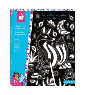 shumee Janod kreativni komplet za praskanje, svetleče kartice v temi, nočni svet