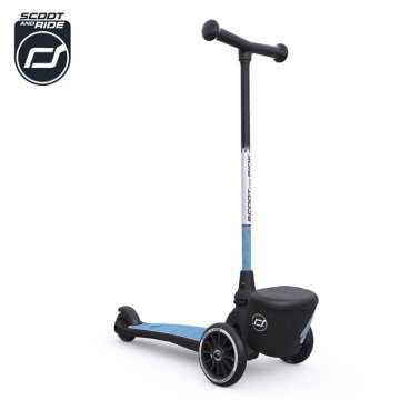 shumee SCOOTANDRIDE Highwaykick 2 Lifestyle 3-kolesni skiro za uravnoteženje s svetlečimi kolesi in odsevnim ročajem Odsevno jeklo 2+