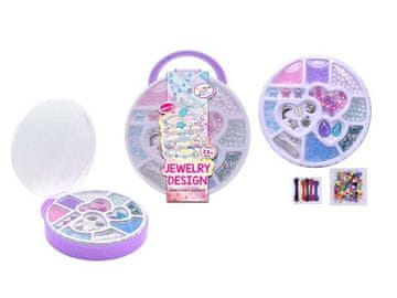 shumee Komplet perlic za izdelavo nakita v vijoličnem kovčku