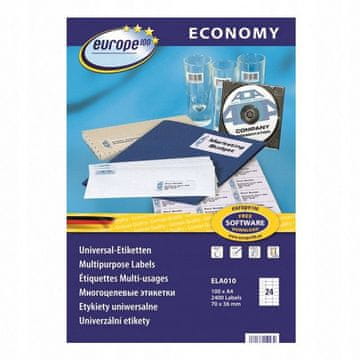 shumee Univerzalne ekonomične etikete 70x36 mm bele barve 0239