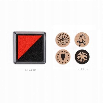 shumee SKRZYAT Komplet mini lesenih štampiljk: 4 štampiljke